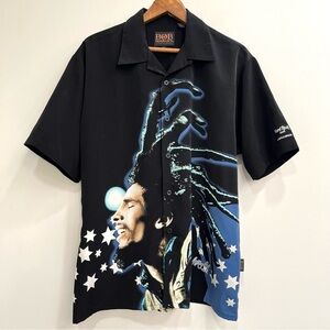 Vintage Bob Marley Dragonfly Hard Rock Cafe Myrtle Beach Button Up Shirt Mens L